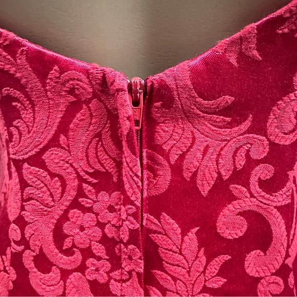 Gunne Sax Jessica Mcclintock Red Fit and Flare Semi Formal Party Dress Juniors 7 - Picture 6 of 12